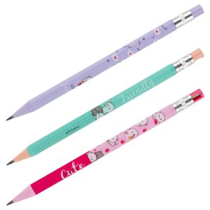 Карандаш механический Kittens печать на корпусе 2,0мм софт-тач  асс с точилкой MS_53319