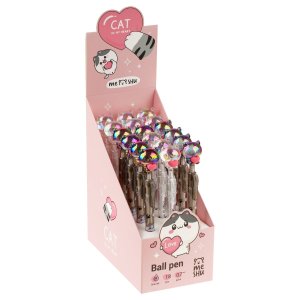 Авторучка шар 0,7мм Синяя Cats Lovers корп асс MS_65543
