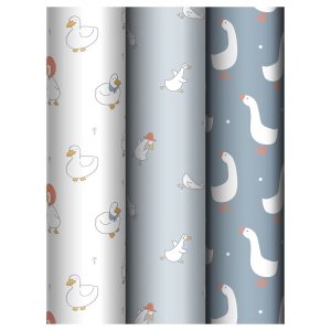Бумага упаковочная глянц 70*100см Goose set80г/м2 асс 3 диз MS_66834
