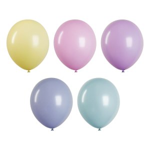 Воздушные шары 100шт М12/30см MESHU Macaroons пастель 5 цветов ассорти MS_42110