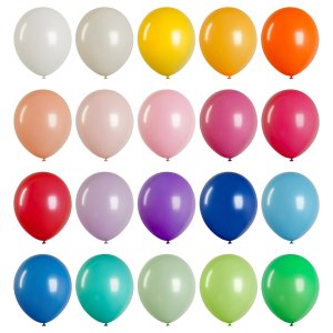 Воздушные шары 100шт М9/23см MESHU пастель 20 цветов ассорти MS_58171