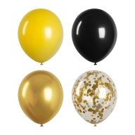 Воздушные шары 40шт М12/30см MESHU Gold shine пастель, 4 цвета ассорти MS_66957