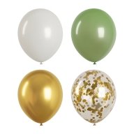 Воздушные шары 40шт М12/30см MESHU Green 4 цвета ассорти MS_66961