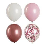 Воздушные шары 40шт М12/30см MESHU Rose 4 цвета ассорти MS_66959