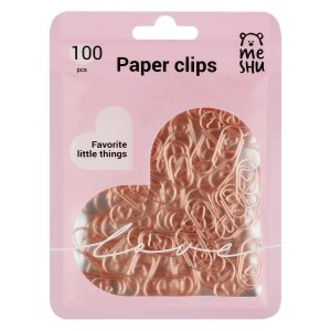 Скрепки фигурные 19мм Sweet Hearts 100шт пакет с замком зип лок европодвес MS_67133