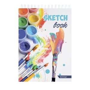 Скетчбук 60л А5 Краски 100 г/м2 жёсткая подложк Спираль AL10665