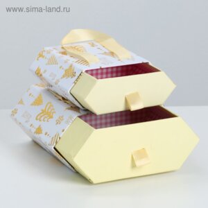 Коробка подарочная 2в1 пенал 19*15*8 см-15*12*5,5 см 4343406