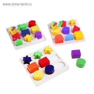 Головоломка Изучаем цвета и фигуры 9 объем фигур микс 465207