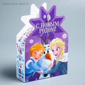 Коробка складная С Новым годом Холодное сердце 15х11х5см 4344401