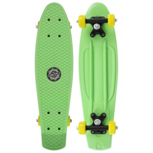 Скейтборд 56 х 15 см колеса PVC 50 мм пластиковая рама цвет салатовый   5290564