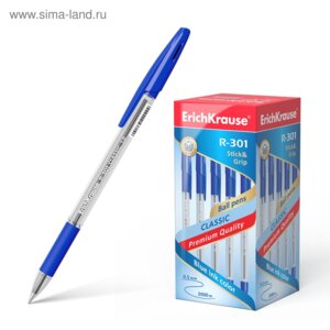 Ручка шар 1,0мм Синяя R-301 Classic Stick & Grip узел 39527
