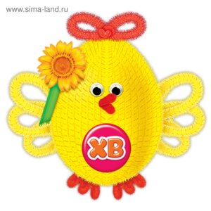 Набор для создания игрушки из меховых палочек Пасхальная птичка глазки пенопл яйцо 1537309