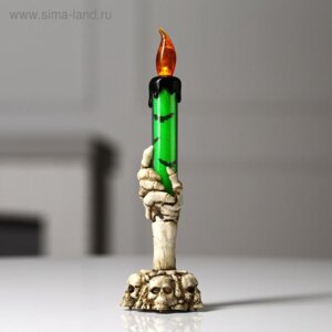 Фигура светодиодная "Подсвечник зеленый", 16х6 см, LR1130х3, Т/БЕЛЫЙ   6913852