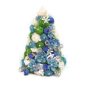 Елочка своими руками из сизаля Мерцание Голубо серебрянная С-01 5424072