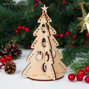 Елочка настольная сборная  НГ-ЕЛК-021 105*150 мм   3740314