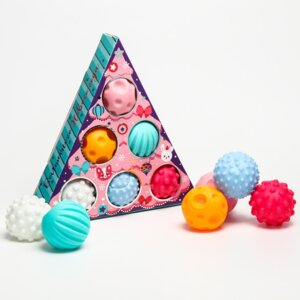 Набор развивающих мячиков Волшебный елочка Подарочный 6 шт 6940999