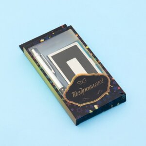 Набор подарочный 2в1 ручка визитница 4429109