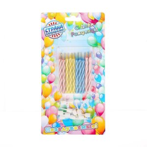 Свечи незадуваемые Спираль набор 10 шт 1670217