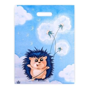 Полиэтиленовый пакет Ежик с одуванчиком 30х40см 10346735