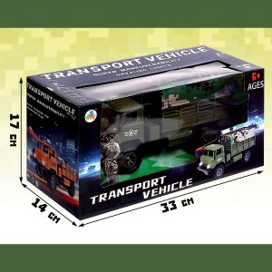 Грузовик р/у Военный работает от батареек зеленый 7531716