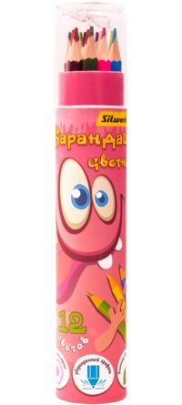 Карандаши 12цв Монстрики дерево асс тубус 1830402