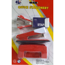 Набор канцелярский 4 предм металл степлер.№24 дырокол KZ357