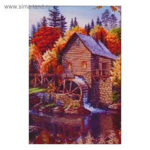 Алмазная мозаика Домик у реки 19*29см 31 цвет N-802 3633826