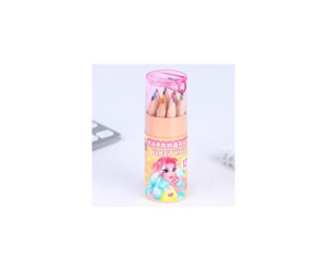 Карандаши 12цв мини в тубусе Девчуля с точилкой 7688269