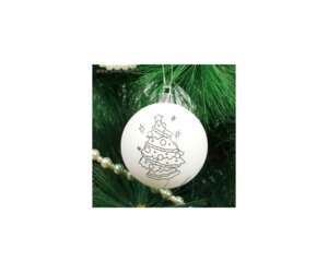 Новогоднее елочное украшение под раскраску Елочка 6 см 2389262