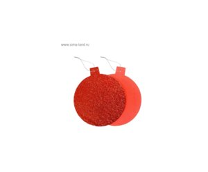 Основа для творчества Елочное украшение Шар набор 6 шт 15,5*14см красный 43800