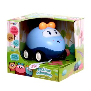 Музыкальная игрушка Веселые машинки SL-06065 звук свет синий 9285584