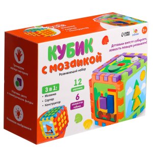 Развивающий набор Кубик с мозаикой 9908684