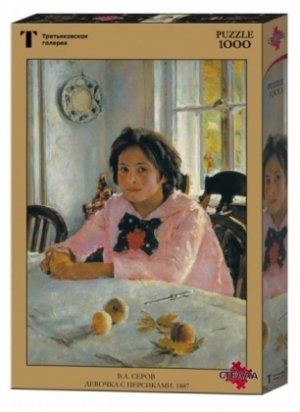 Паззл 1000 Серов Девочка с персиками 100069 