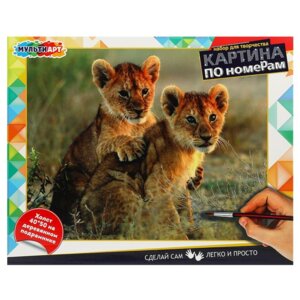 Картина по номерам Тигрята 40х50 см CANV40-50-5