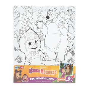 Холст для росписи Маша и Медведь 20*25 см CAN-V-20X25-127-1