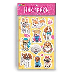 Наклейки бумажные Собачки А5 STICKA5-125474