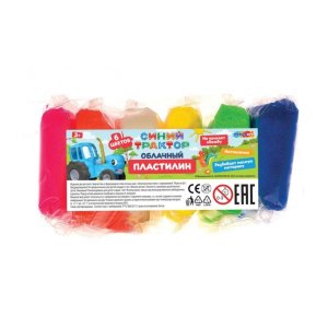 Легкий пластилин СИНИЙ ТРАКТОР 6 цв 10 гр FLUFFY6-127910