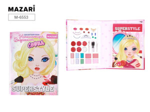 Альбом для творч София Визажист в папке 40л с контуром+накл косметика M-6553