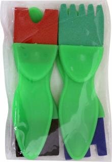 Набор фигурных кистей из EVA 4шт ОПП-упаковка M-9953