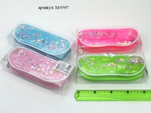 Пенал-косметичка WILE, 21х8х4 см, на молнии, ПВХ, ассорти 6 цветов, ПВХ-упаковка (10702070/030420/00