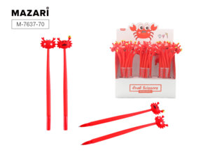 Ручка шар 0.7мм Синяя масляная CRAB сменный стержень M-7637-70*