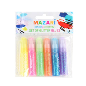 Гель с блестками 6цв 6мл полупрозр M-5653