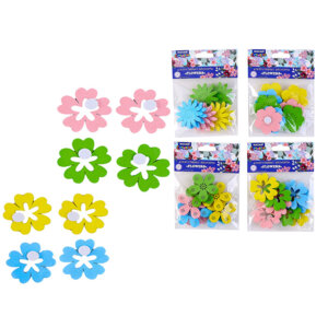 Декор элементы из древесины FLOWERS 8шт M-6931