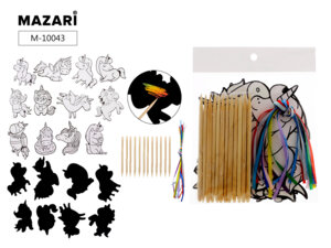 Гравюра UNICORN 8-14,5см*12см  компл скретчлист бамбук палочки шнурки M-10043