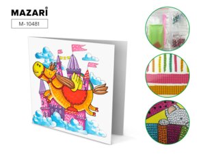 Алмазная мозаика Открытка своими руками ПОНИ ПЕГАС 15х15 см M-10481*