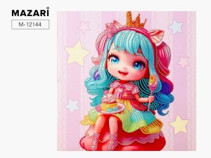 Алмазная мозаика 30X30 см частичная выкладка M-12144