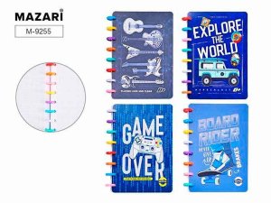 Блокнот на кольцах 14.6х21.5 см, 80 листов, внутренний блок в клетку, плотность бумаги 80 г/м2, плас