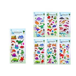 Наклейки декоративные ДИНОЗАВРЫ 6 дизайнов M-8567