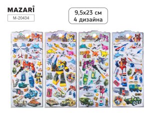 Наклейки декоративные РОБОТЫ 4 дизайна M-20434