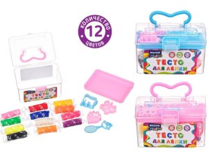 Тесто для лепки СУНДУЧОК 12 цветов M-20343